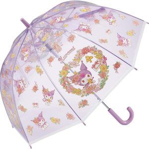 NWT Sanrio Kuromi Fashionable Dome-Shaped Vinyl Stick Umbrella.Limited.Rare